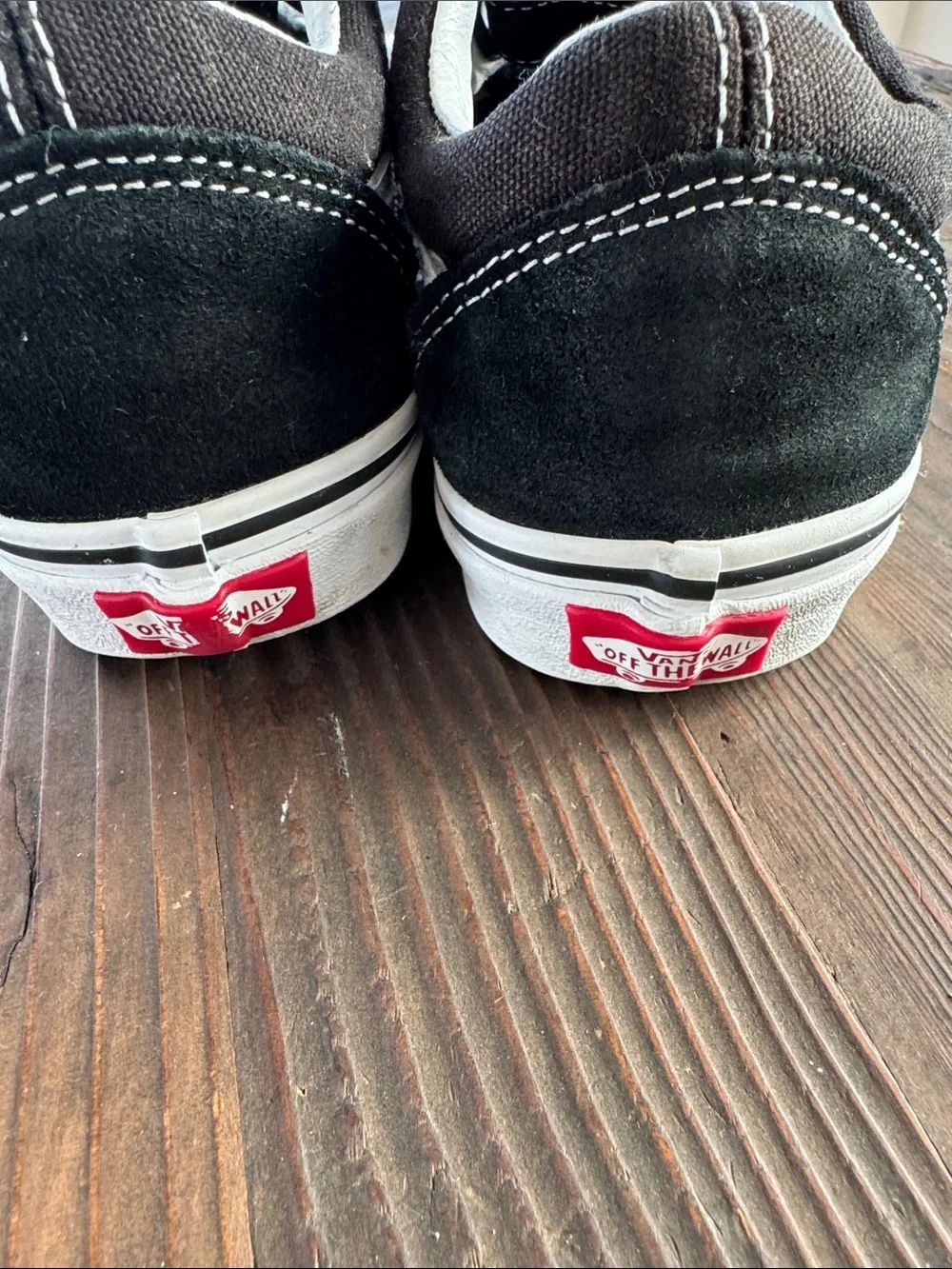 Vans Black & White Velcro Skate Sneakers - Picture 3 of 3